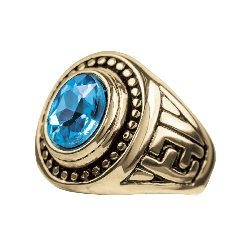 women's multicolor gemstone rings-Columbus Blue Men's Ring