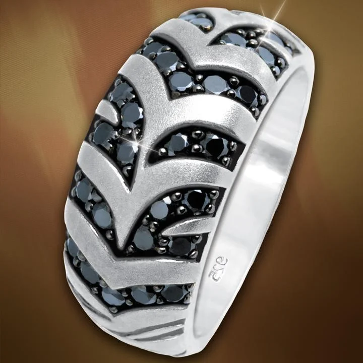 women's designer rings-Jungle Fever Zebra Ring