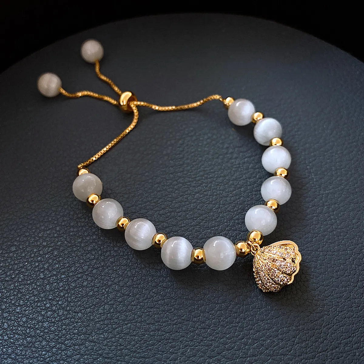 Real Gold Plated Gold Opal Shell Bracelet