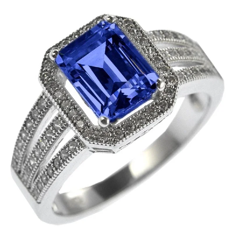 women's custom gemstone rings-Artica Sapphire Ring