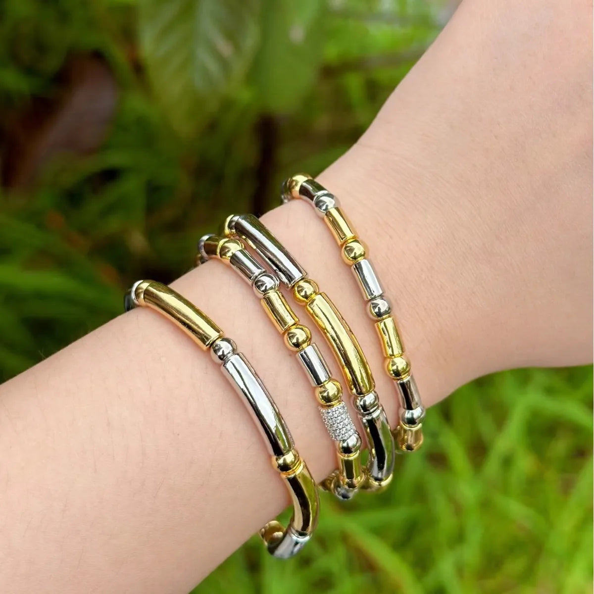 women's friendship bracelets-Simple Style Geometric Alloy Wholesale Bracelets