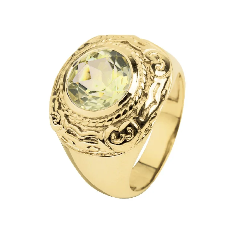 women's antique rings-Galahad Golden Ring