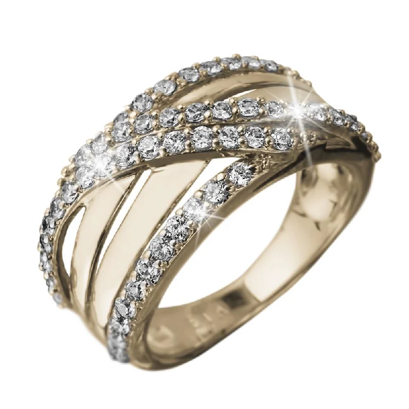 women's halo rings-Roma Wave Ring