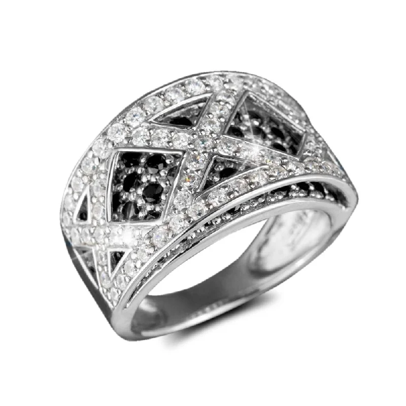 women's titanium rings-Crisscross Ring