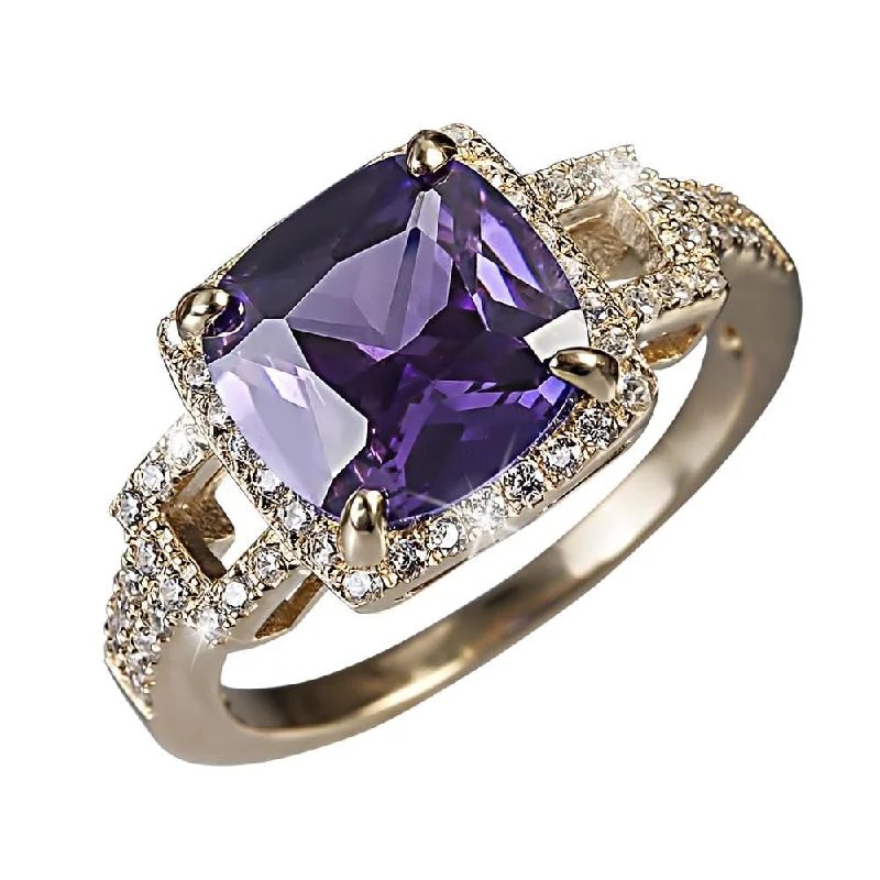 women's engraved rings-Radiant Orchid Ring