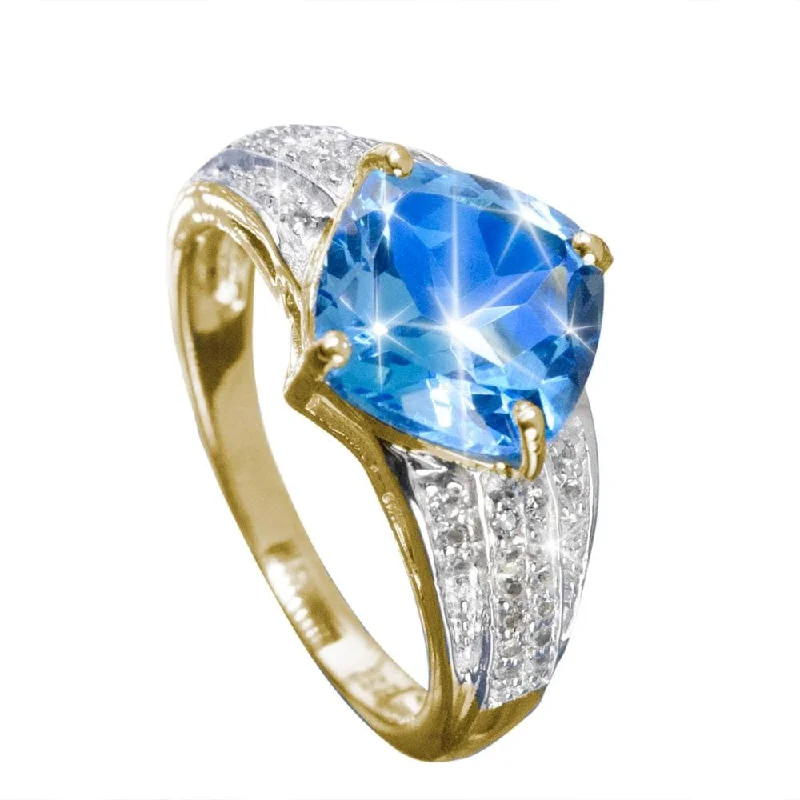 women's gold rings-Luxe Swiss Topaz Ring