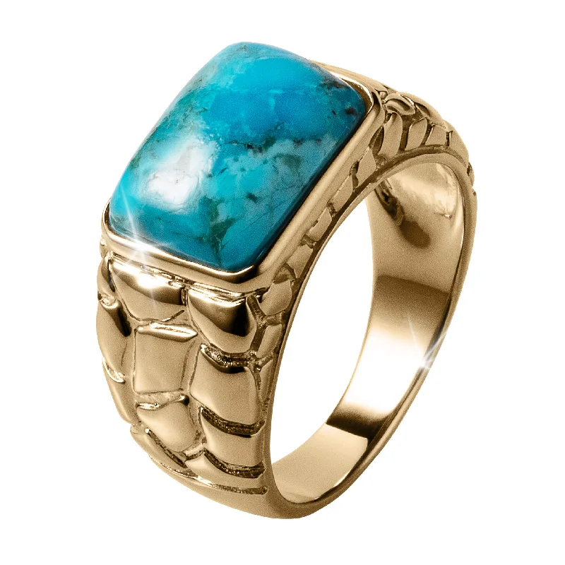 women's classic rings-Turquoise Boulevard Men's Ring