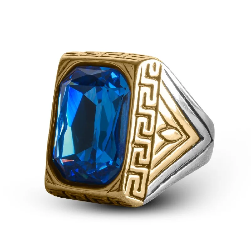 women's vintage rings-Defiance Blue Ring