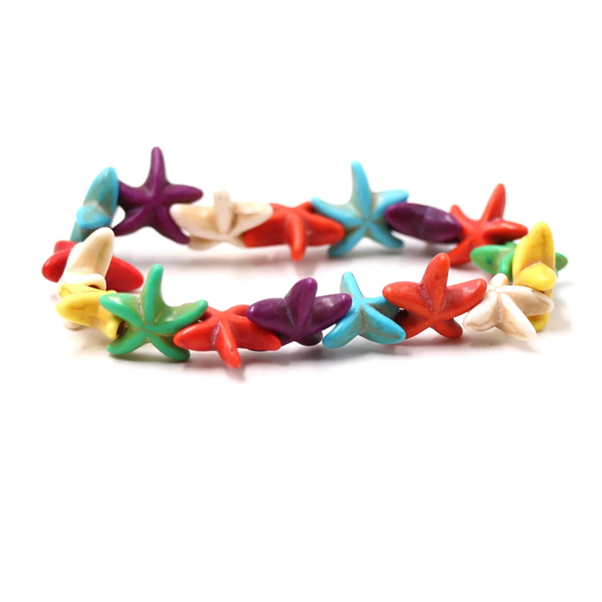 women's gemstone bracelets-Vacation Beach Starfish Imitation Turquoise Women'S Bracelets