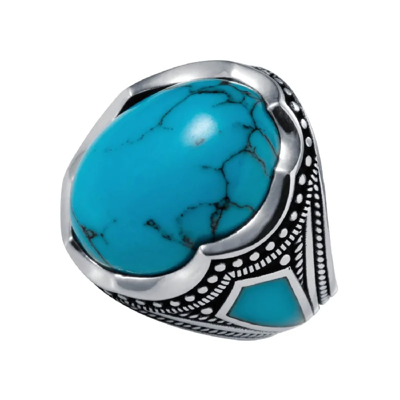 women's square rings-Elite Turquoise Ring