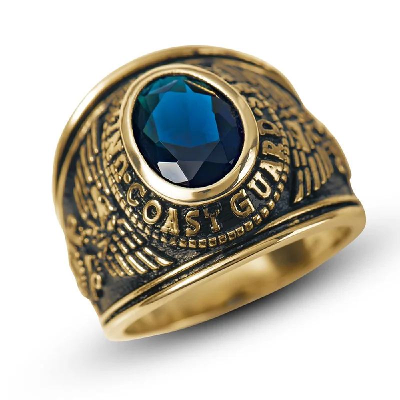 women's stackable gemstone rings-Coastguard Ring