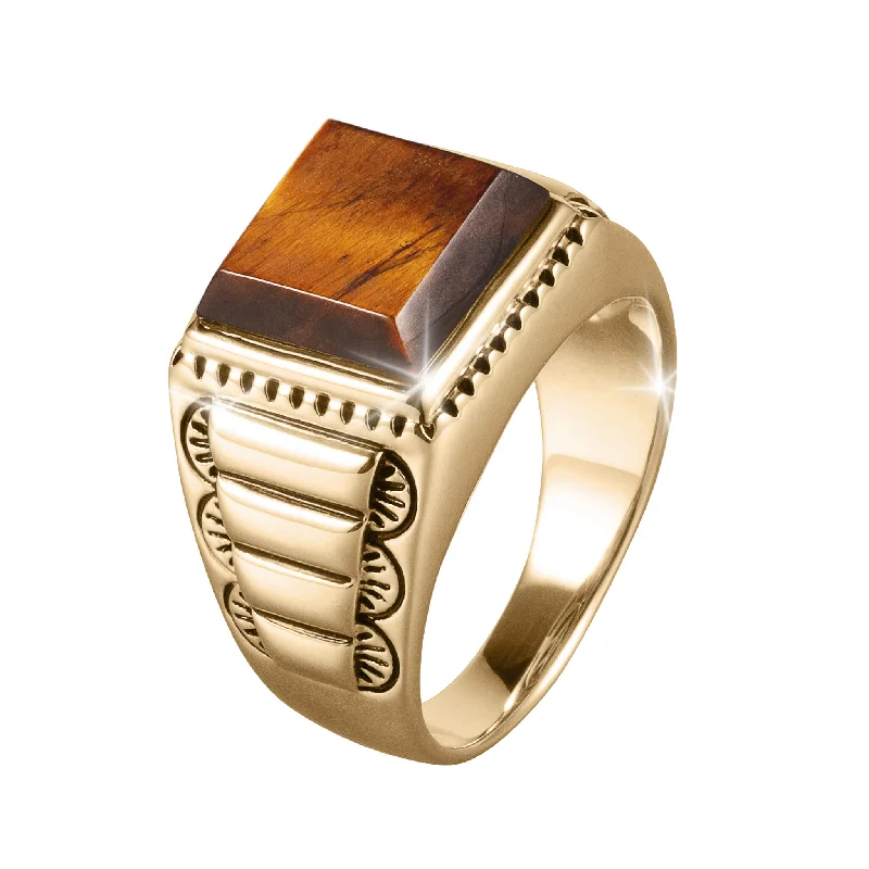 women's birthstone rings for her-Golden Predator Men's Ring