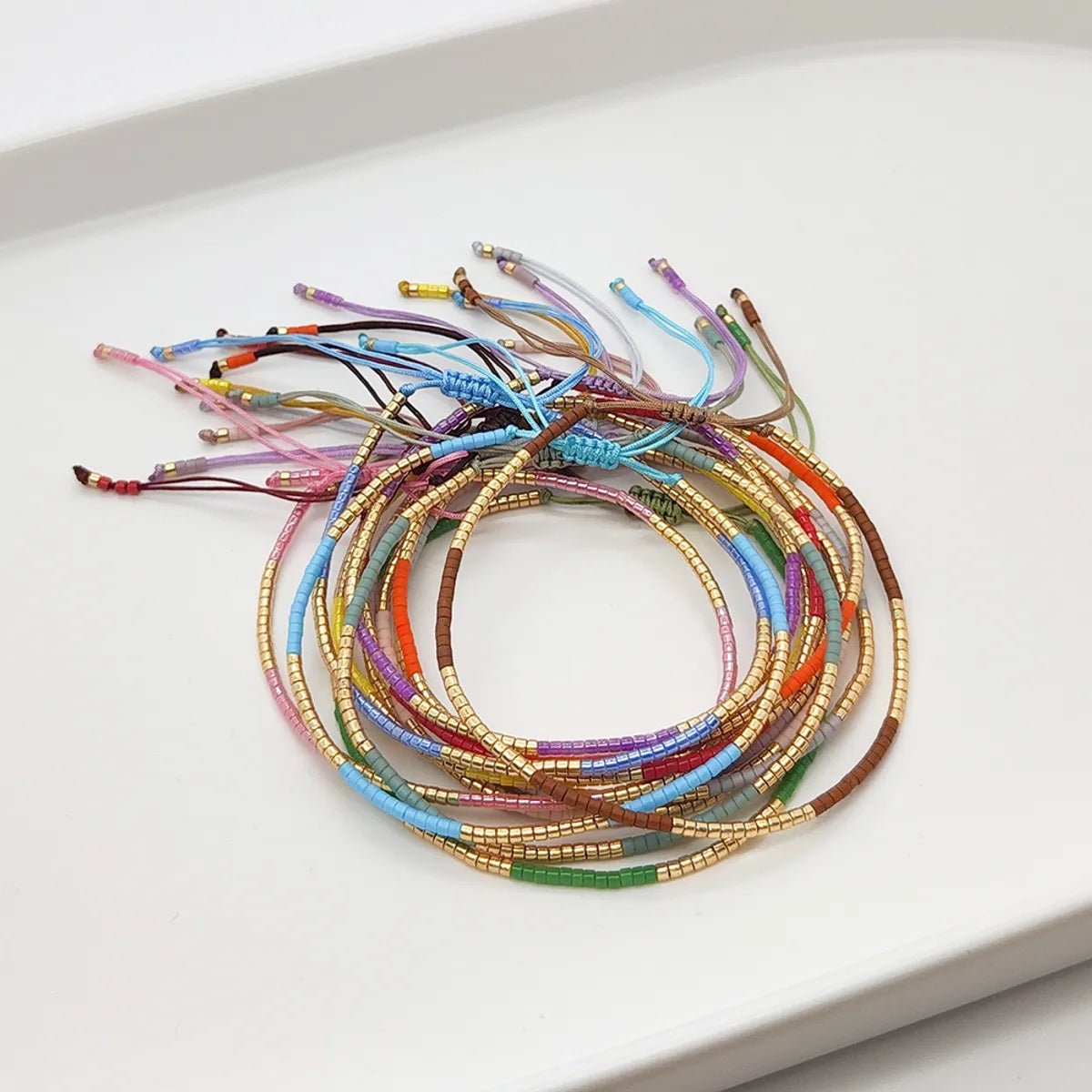 women's luxurious bangles-Casual Colorful Seed Bead Wholesale Bracelets