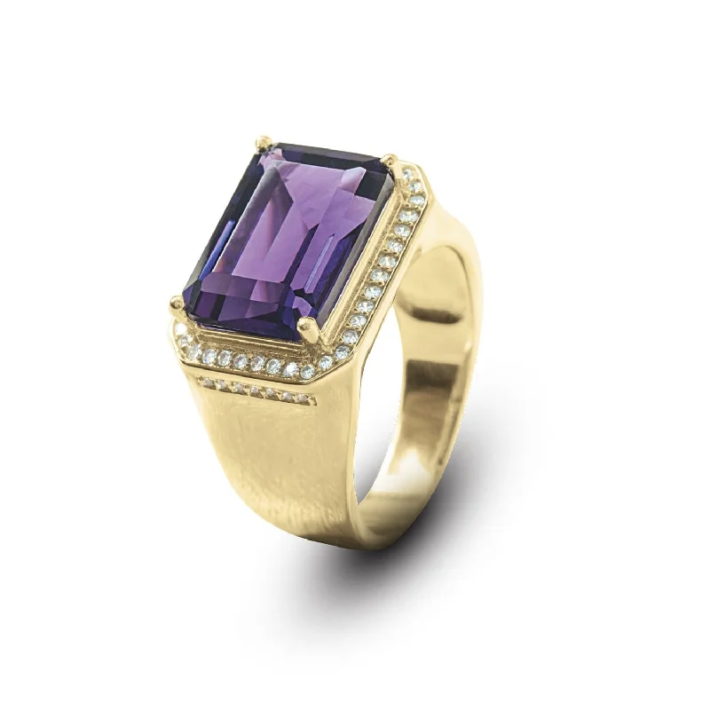 women's stacking rings-Amethystos Ring