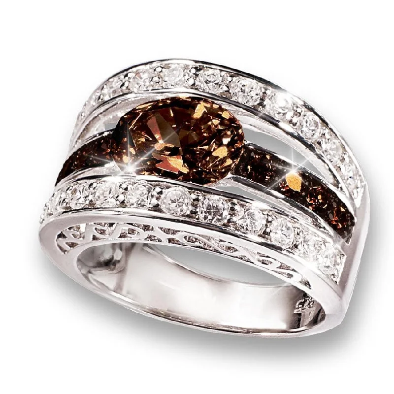 women's luxury gemstone rings-Verona Chocolate Ring