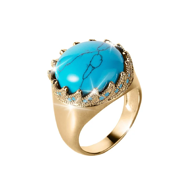 women's unique gemstone rings-Ocean Turquoise Men's Ring