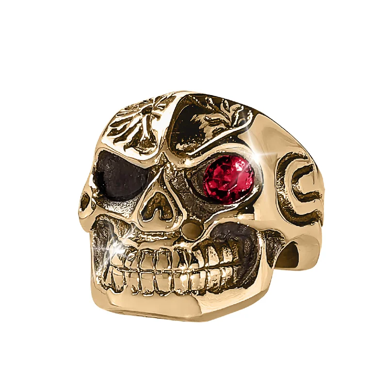 women's bold statement rings-Skull's Tale Men's Ring