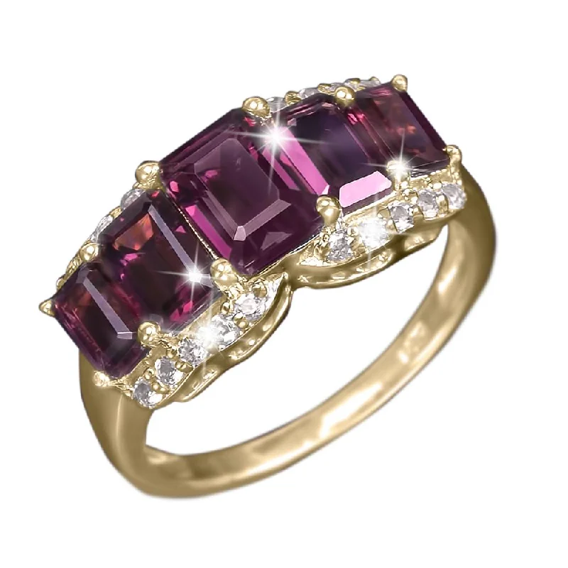 women's vintage-inspired rings-Rhodolite Renaissance Ring