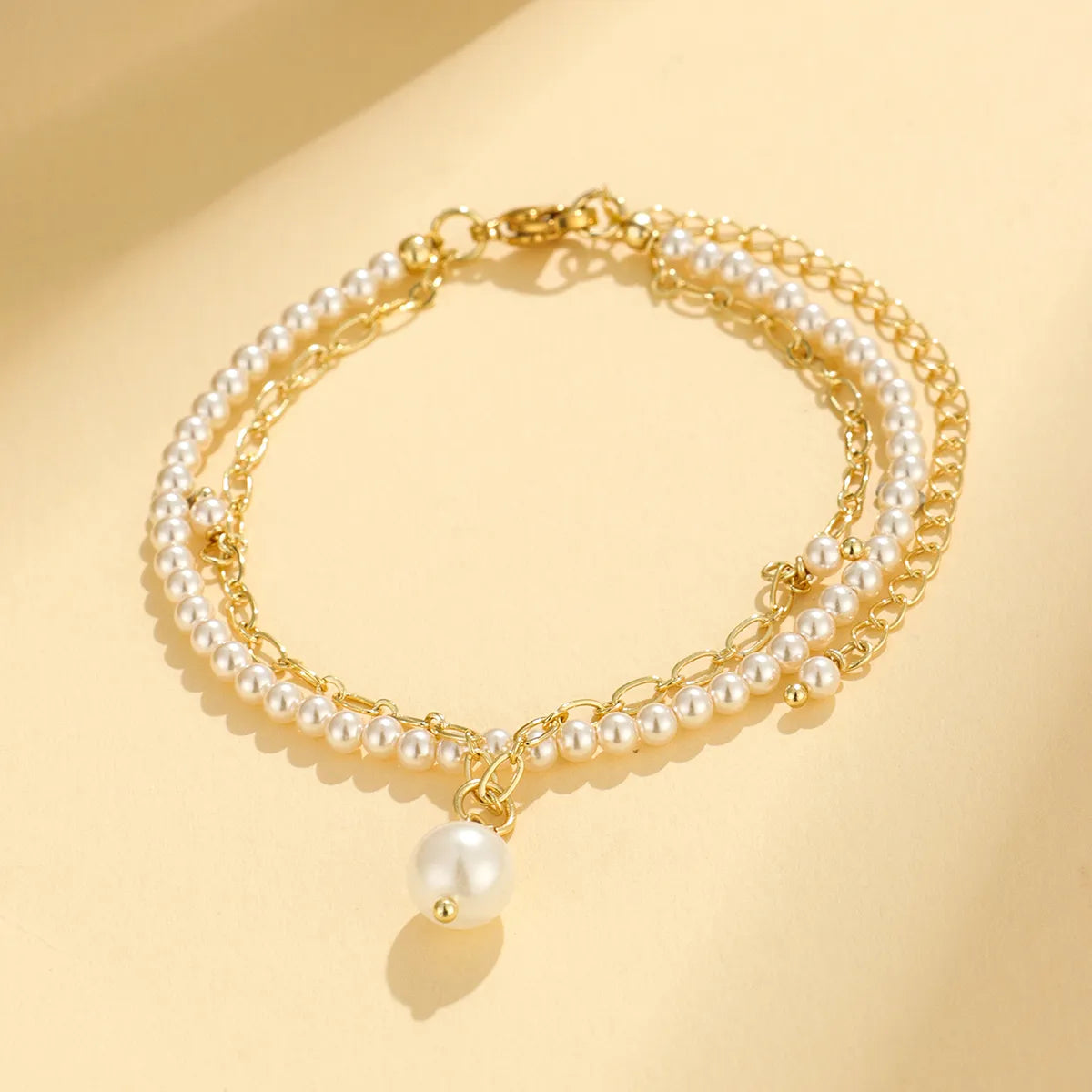 women's cute bracelets-Elegant Simple Style Classic Style Smiley Face Deer Gold Plated Arylic Copper Alloy Wholesale Bracelets