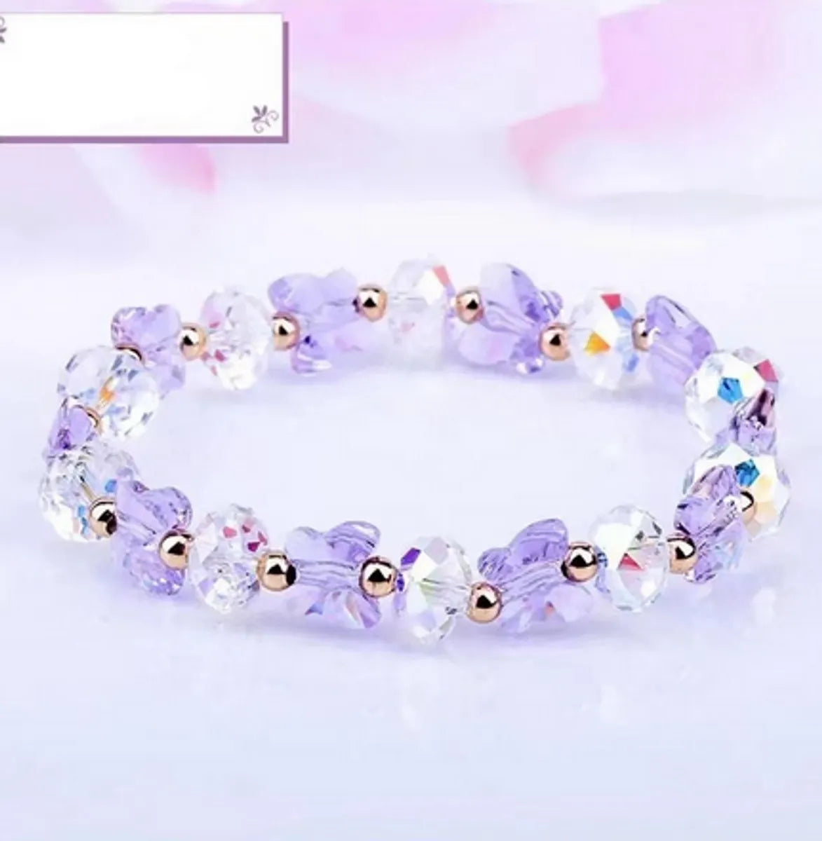 Purple Butterfly Bracelet (White Fumei)