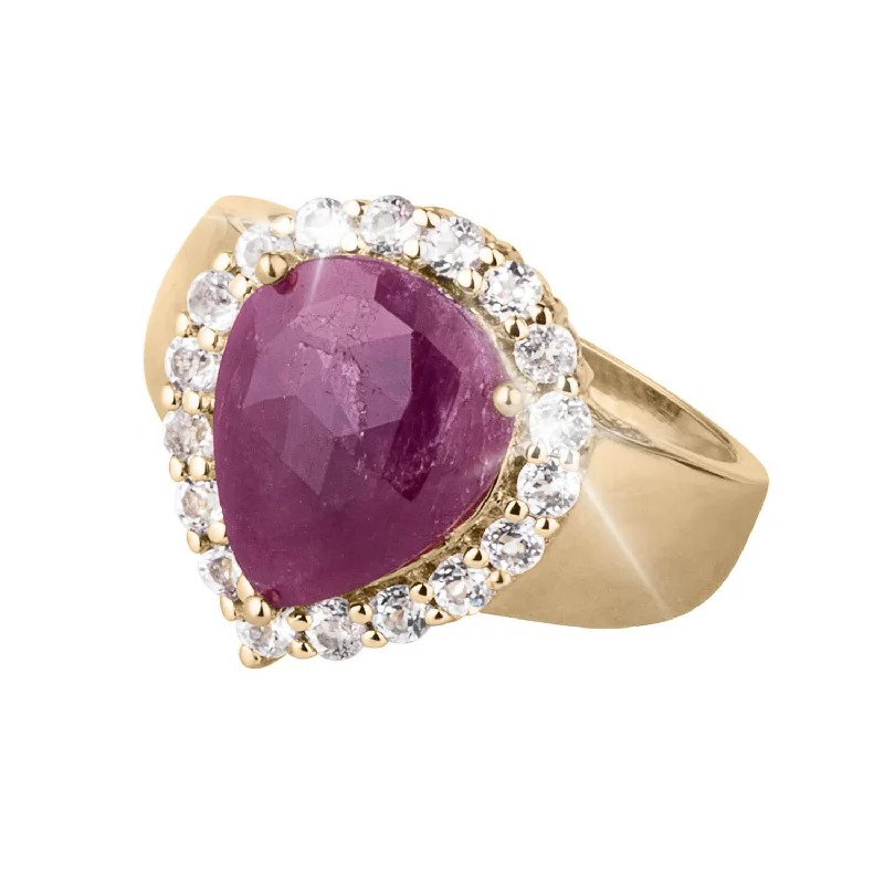 women's cocktail rings-Precious Gems Pera Ruby Ring