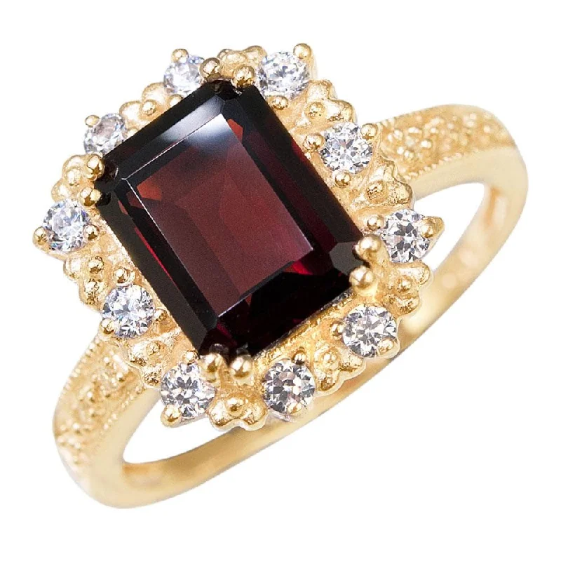 women's bold rings-Genoa Garnet Ring