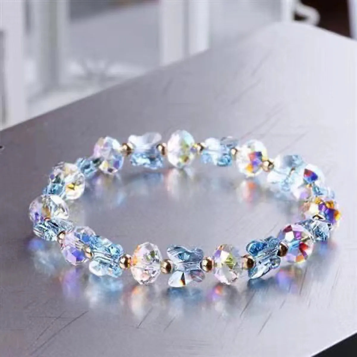 Light Blue Butterfly Bracelet (Long Friendship)