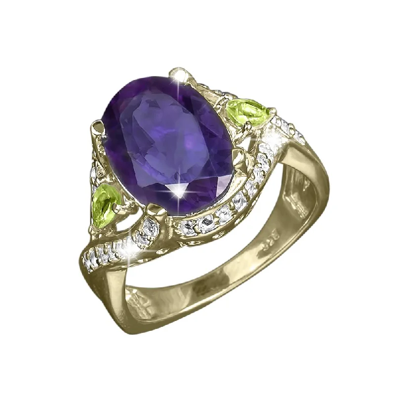 women's stacking rings-Sansiri Amethyst Ring