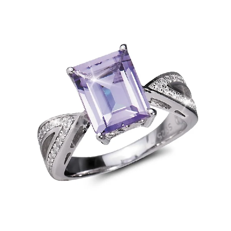 women's engagement rings-Royal Amethyst Ring