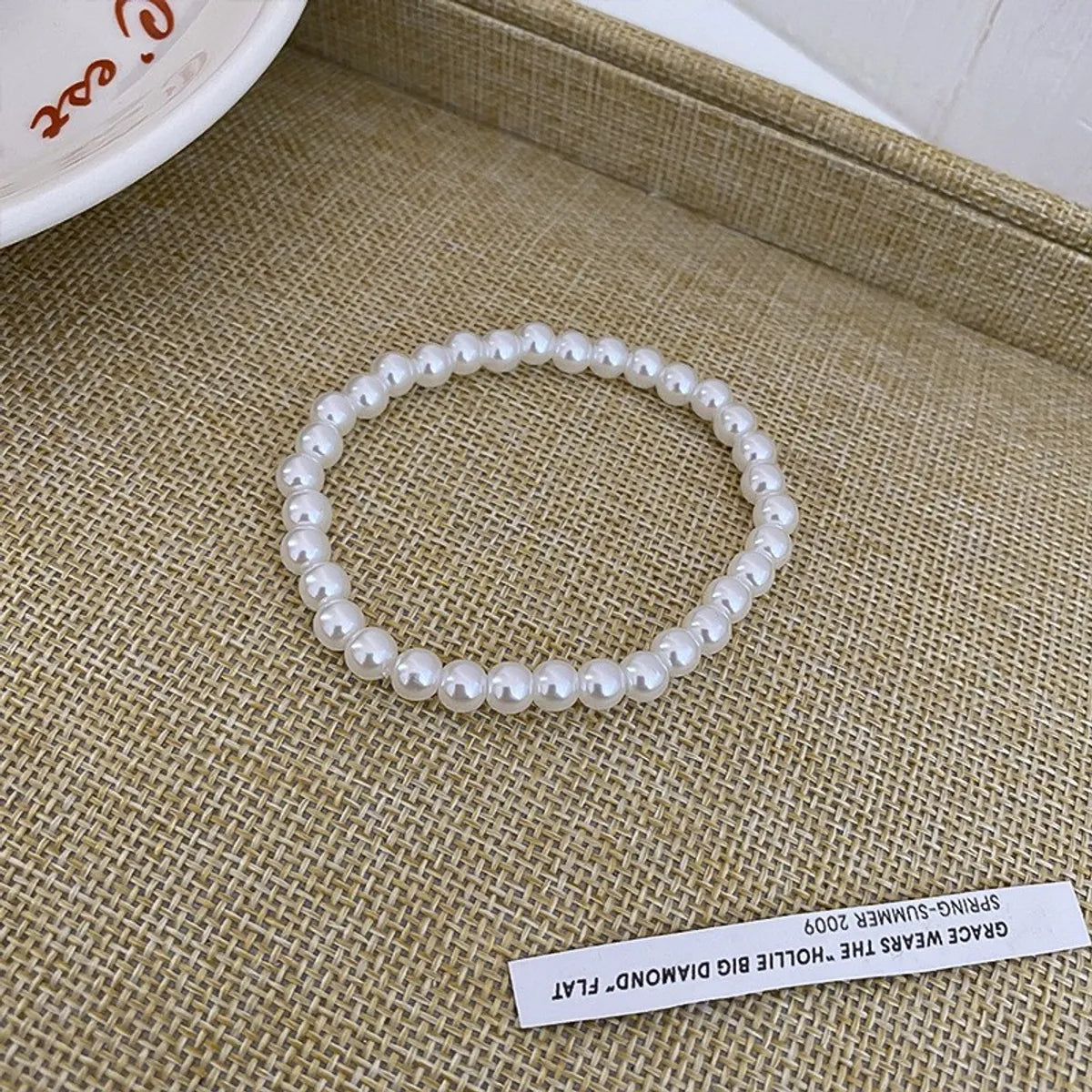 38# Bracelet-White 6mm