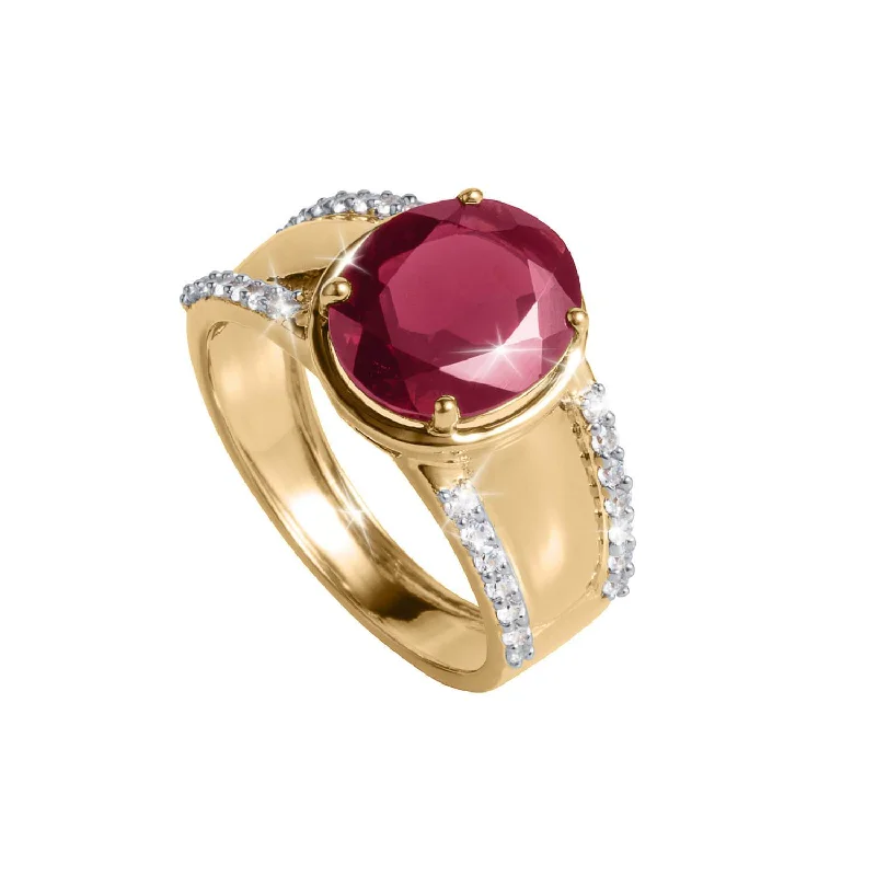 women's sapphire rings-Garnet Voyage Men's Ring