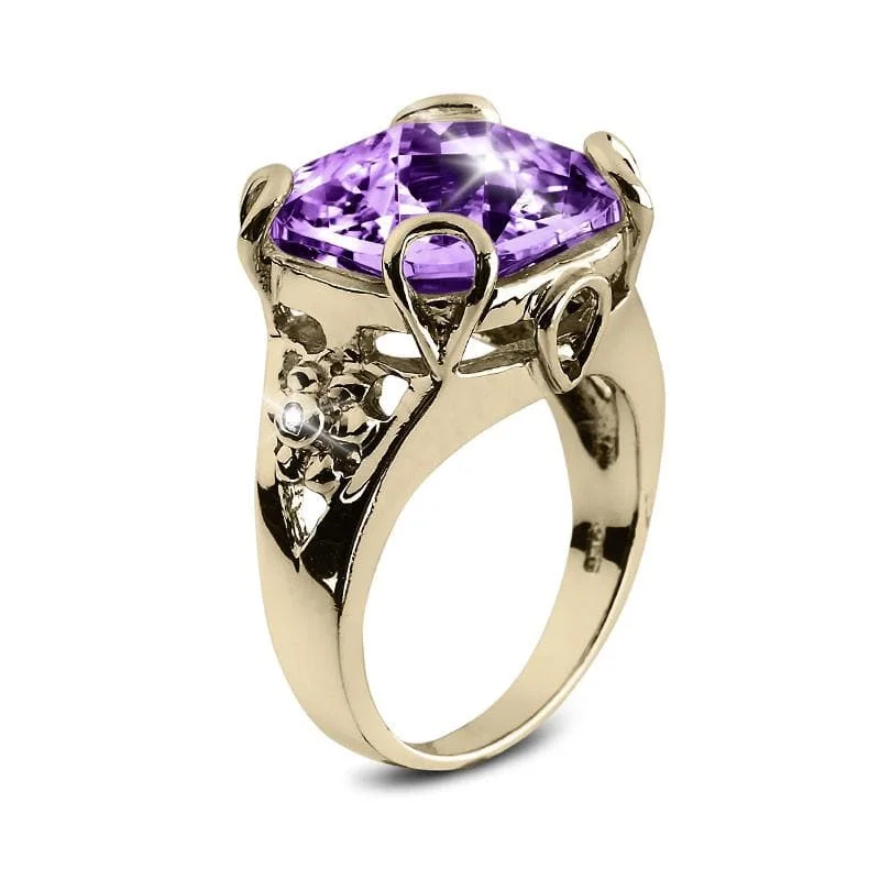 women's unique rings-Golden Fascination Ring