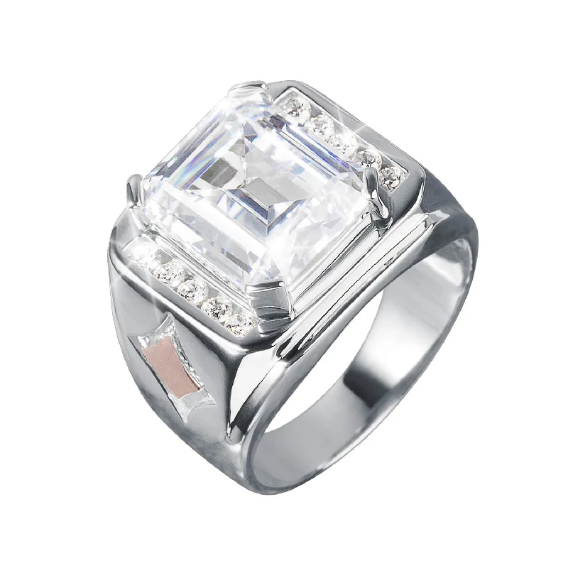 women's diamond wedding rings-Silver Hawksmoor Men's Ring