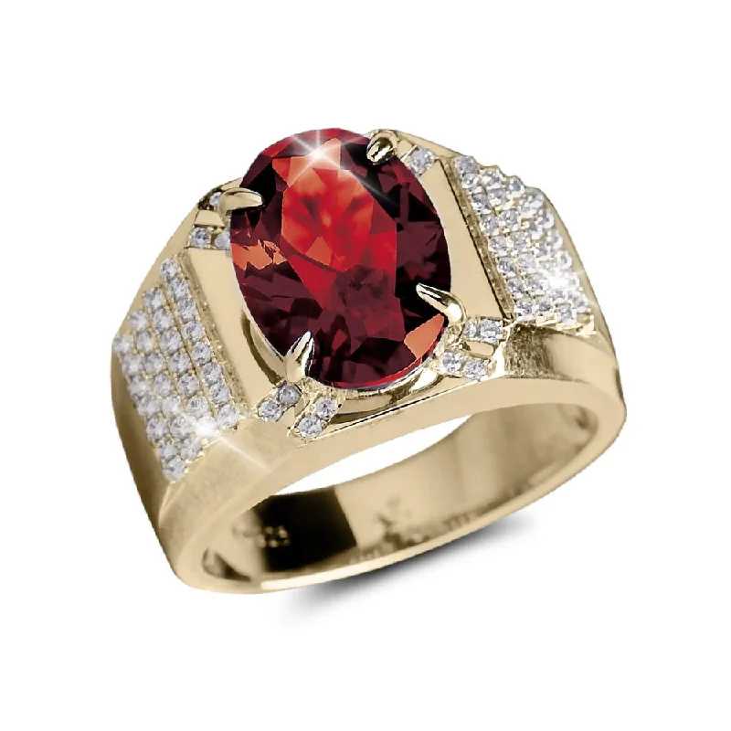 women's bridal rings-Tsar Men's Red Ring