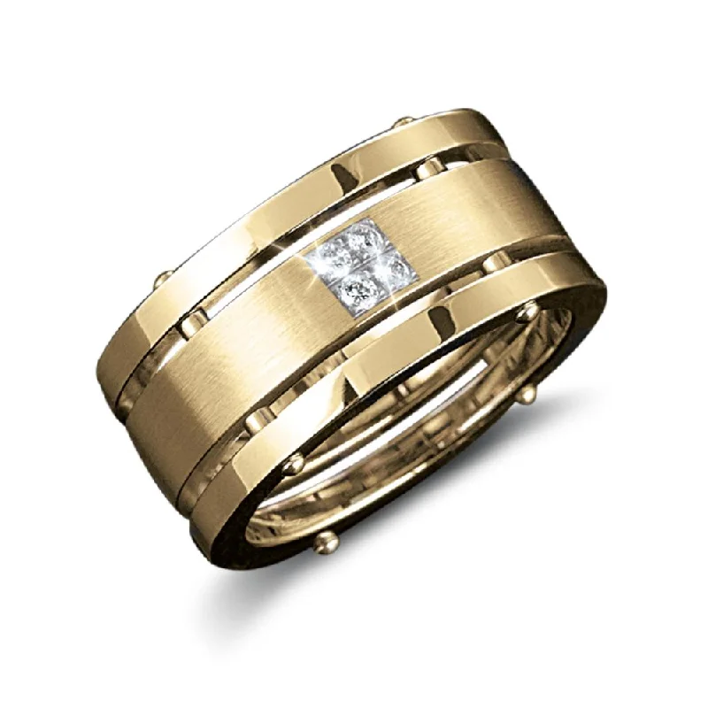 women's gold rings-Quattro Ring Gold