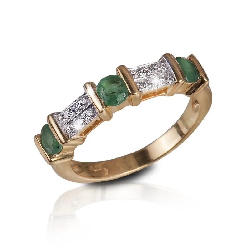 women's ruby rings-Trieste Emerald Gem Ring