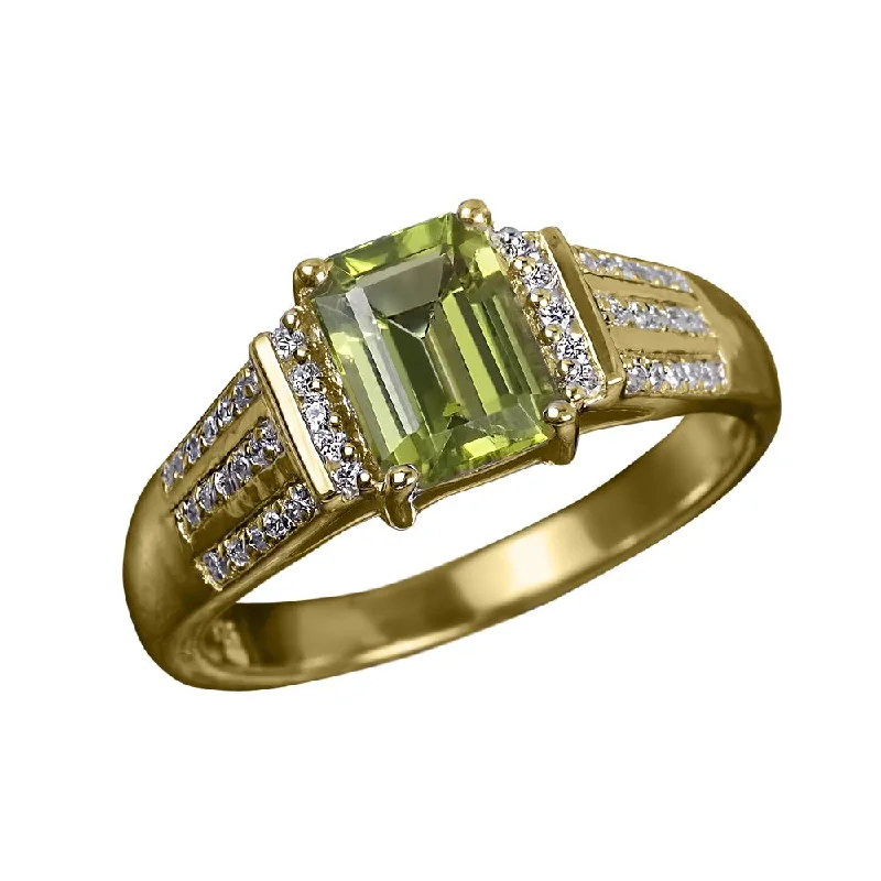 women's gemstone engagement rings-Augustine Peridot Ring