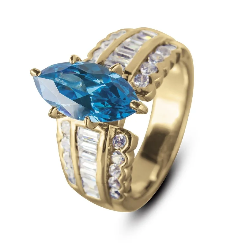 women's unique gemstone rings-Carman Marquise Ring