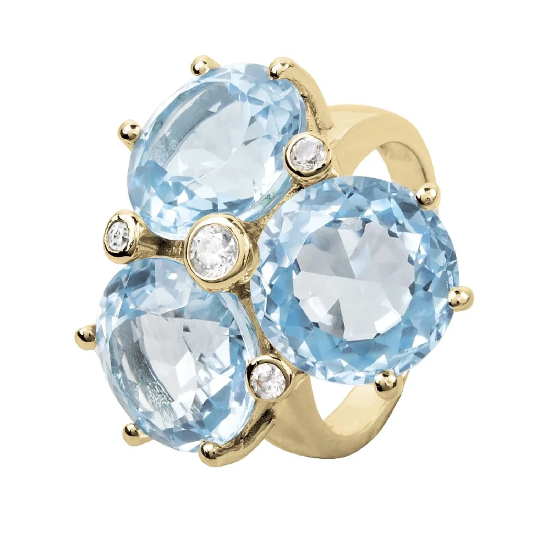 women's stackable gemstone rings-True Blue Ring