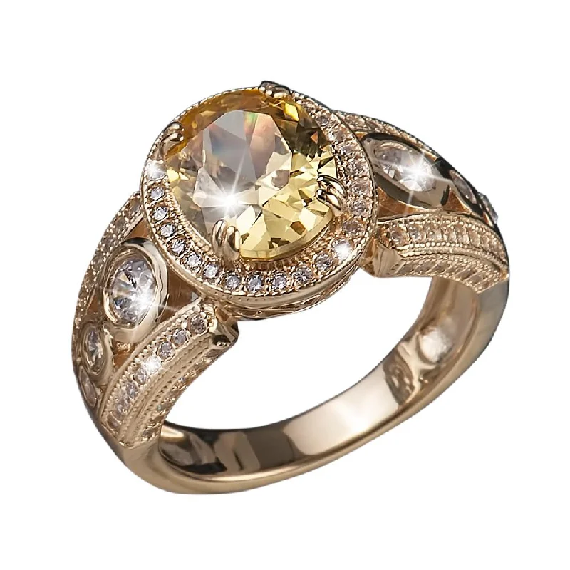 women's fashion rings-Shangri-La Yellow Ring