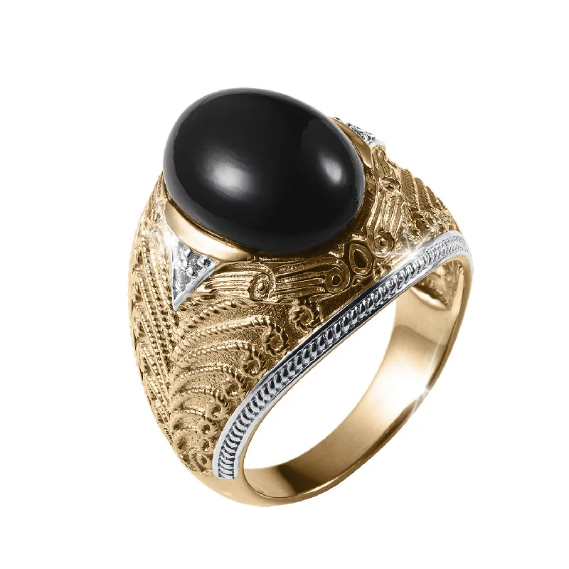 women's cushion cut rings-Genesis Onyx Men's Ring