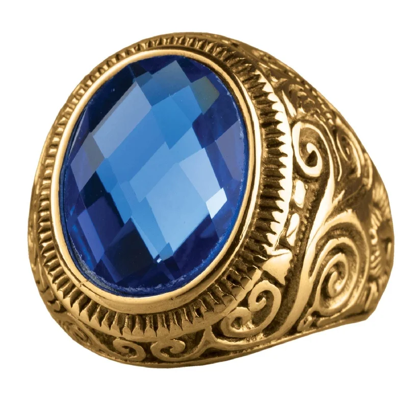 women's silver promise rings-Crusoe Blue Ring