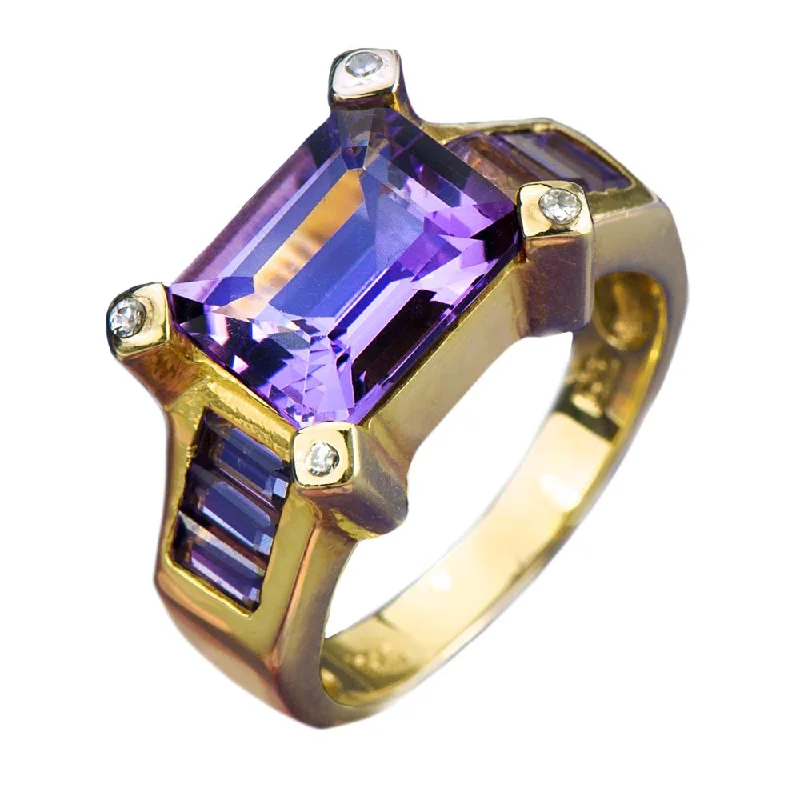 women's designer rings-Cleopatra Amethyst Ring