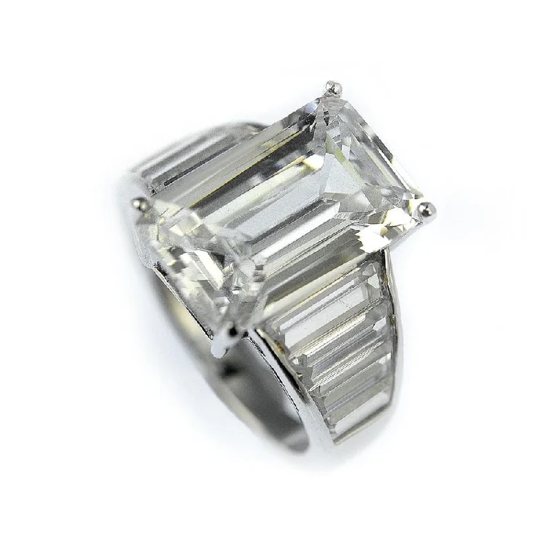 women's classic solitaire rings-Eternal Emerald Cut Ring