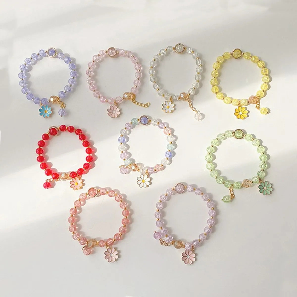 women's gold bracelets-Fashion Flower Crystal Polishing Women'S Bracelets 1 Piece