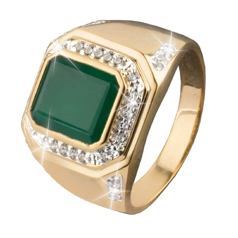 women's engagement rings-Master Green Onyx Ring