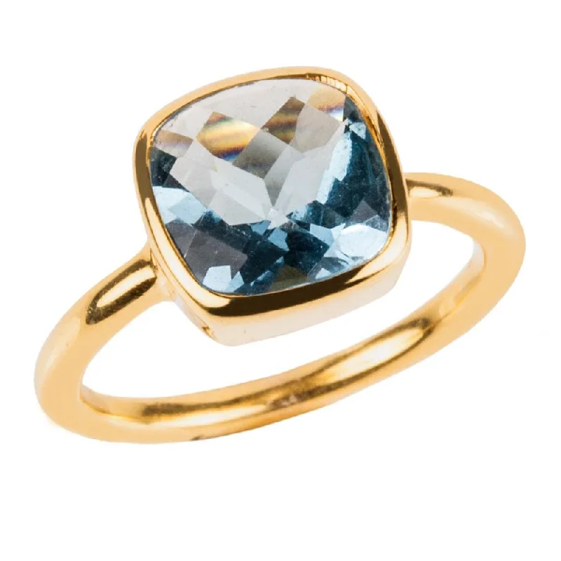 women's rose gold engagement rings-Dream Gems Ring Blue Topaz