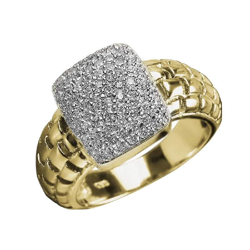 women's bold rings-Star Spangeld Gold Ring