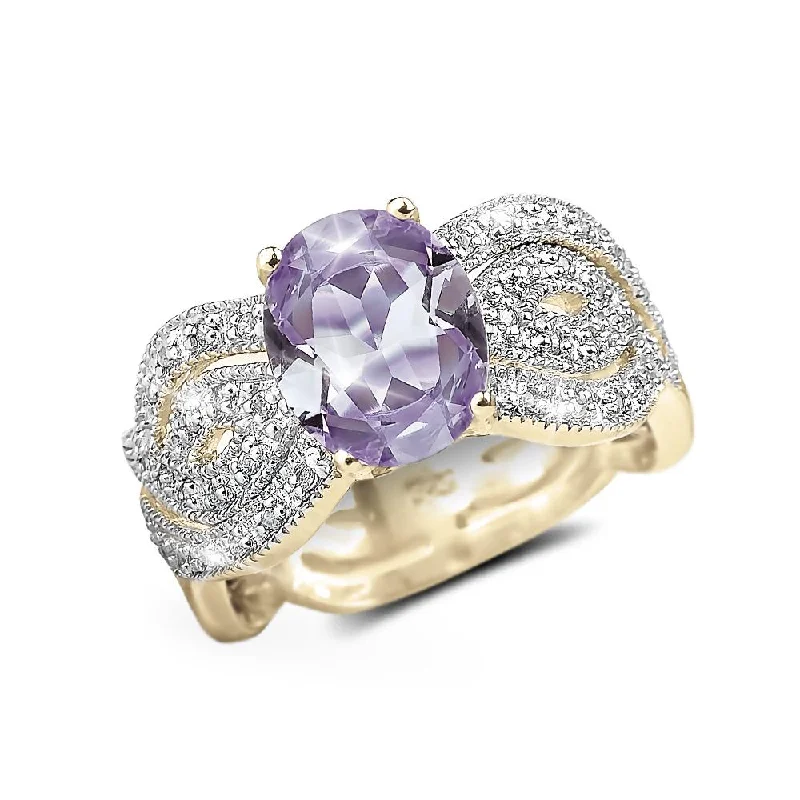 women's birthstone rings for her-Provence Lavender Ring