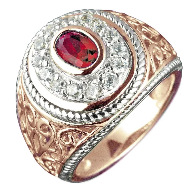 women's wedding rings-College League Red Stone Ring